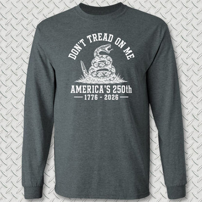 NavyHumor Long-sleeve Dark Heather / S Don't Tread On Me - America's 250th Long Sleeve Tee