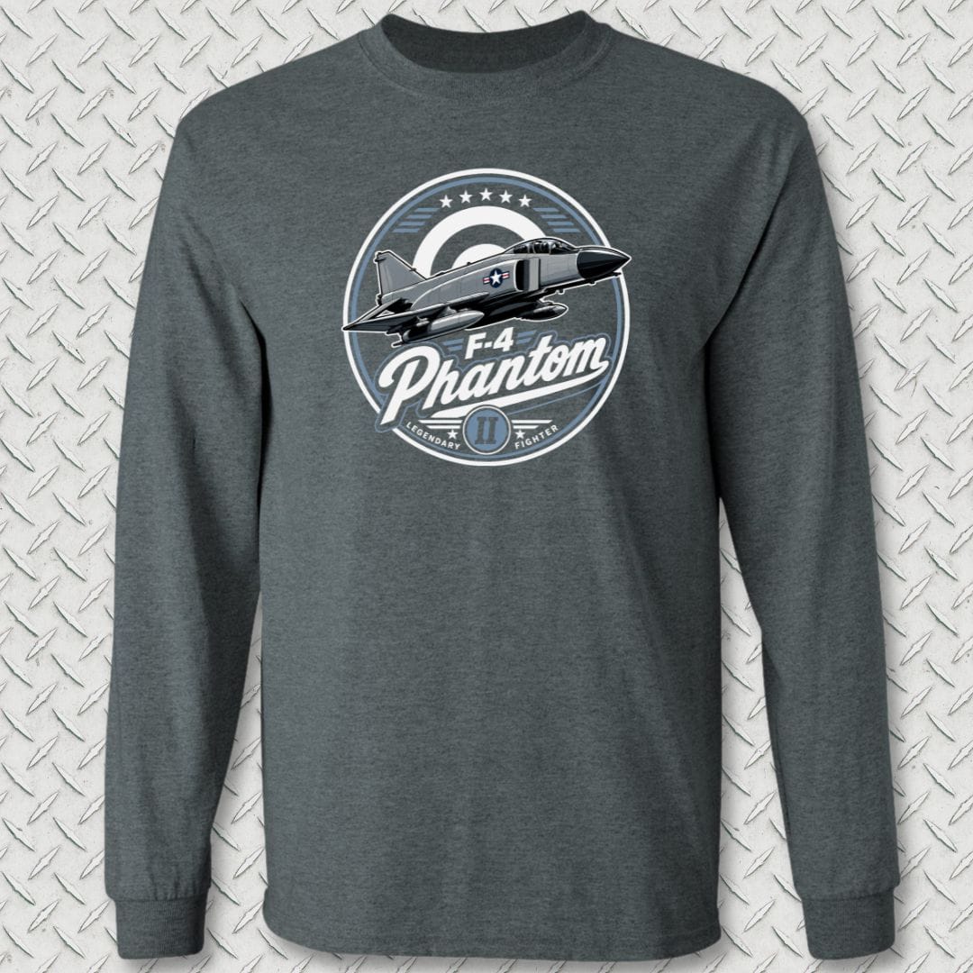 NavyHumor Long-sleeve Dark Heather / S F-4 Phantom Legendary Fighter Long Sleeve Tee