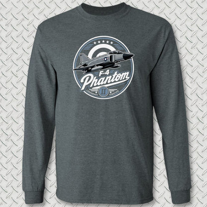 NavyHumor Long-sleeve Dark Heather / S F-4 Phantom Legendary Fighter Long Sleeve Tee