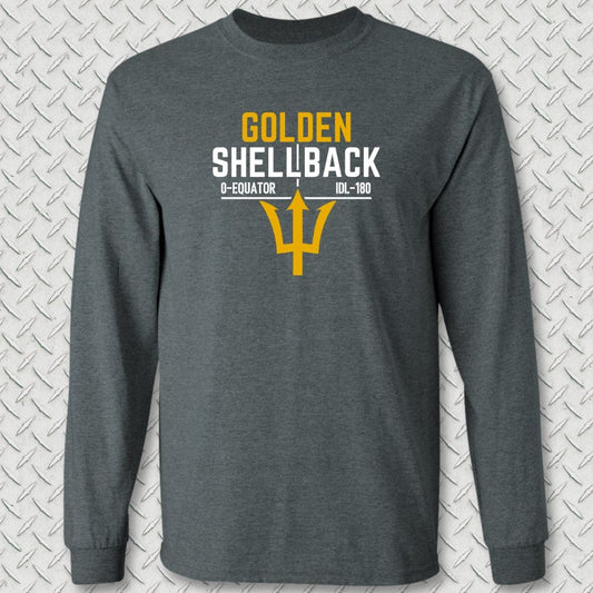 NavyHumor Long-sleeve Dark Heather / S Golden Shellback Long Sleeve Tee