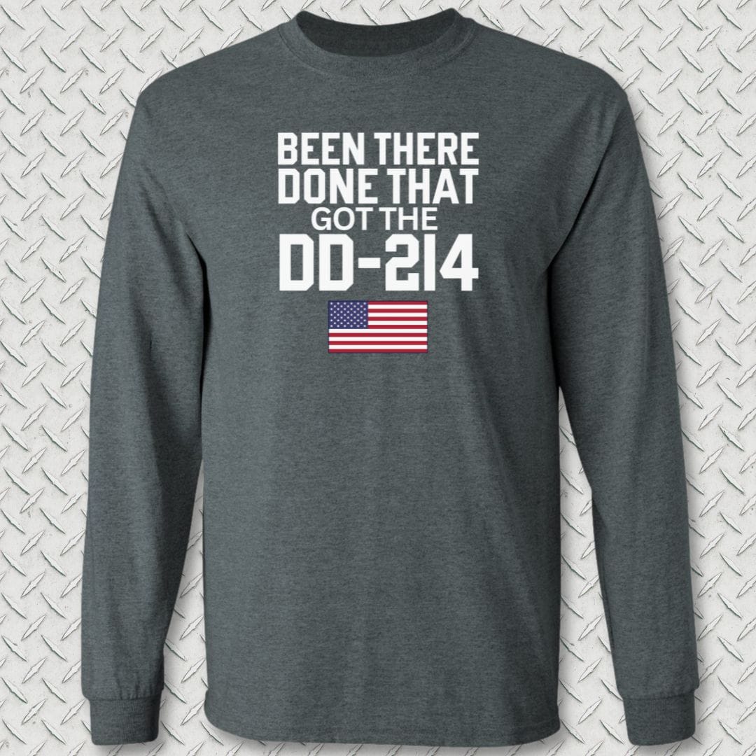 NavyHumor Long-sleeve Dark Heather / S Got The DD-214 Long Sleeve Tee