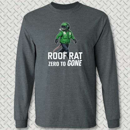 NavyHumor Long-sleeve Dark Heather / S Green Roof Rat Long Sleeve Tee