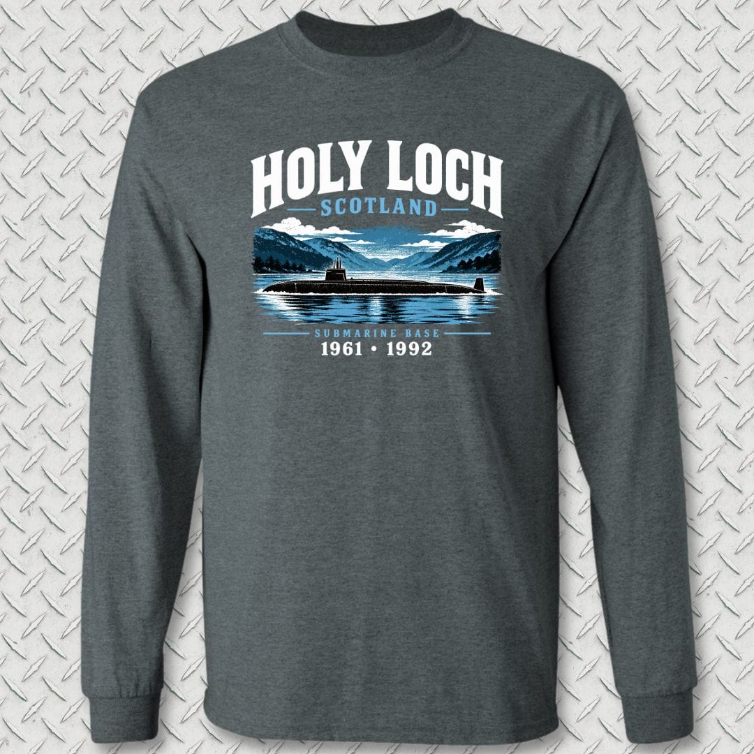 NavyHumor Long-sleeve Dark Heather / S Holy Loch, Scotland Long Sleeve Tee
