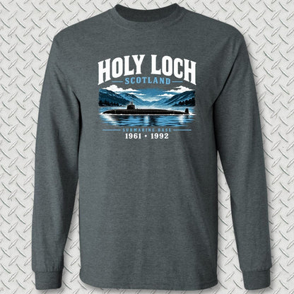 NavyHumor Long-sleeve Dark Heather / S Holy Loch, Scotland Long Sleeve Tee