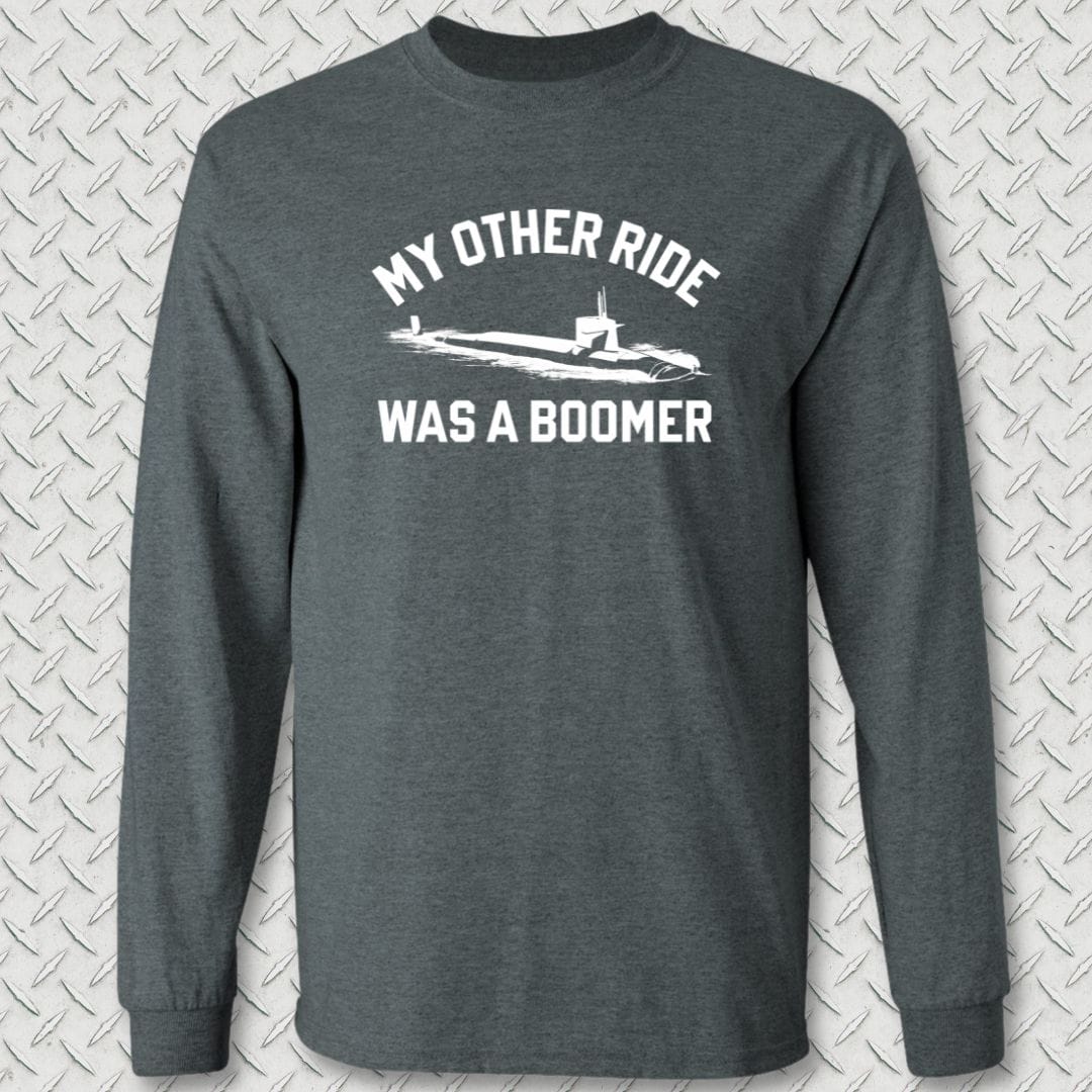 NavyHumor Long-sleeve Dark Heather / S My Other Ride Was A Boomer Long Sleeve Tee