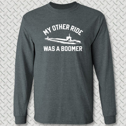 NavyHumor Long-sleeve Dark Heather / S My Other Ride Was A Boomer Long Sleeve Tee