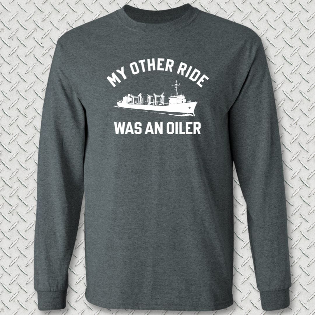 NavyHumor Long-sleeve Dark Heather / S My Other Ride Was An Oiler Long Sleeve Tee