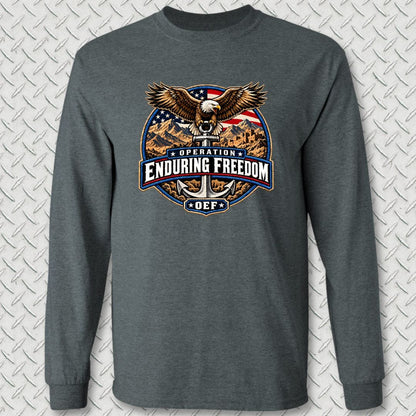 NavyHumor Long-sleeve Dark Heather / S Operation Enduring Freedom Long Sleeve Tee