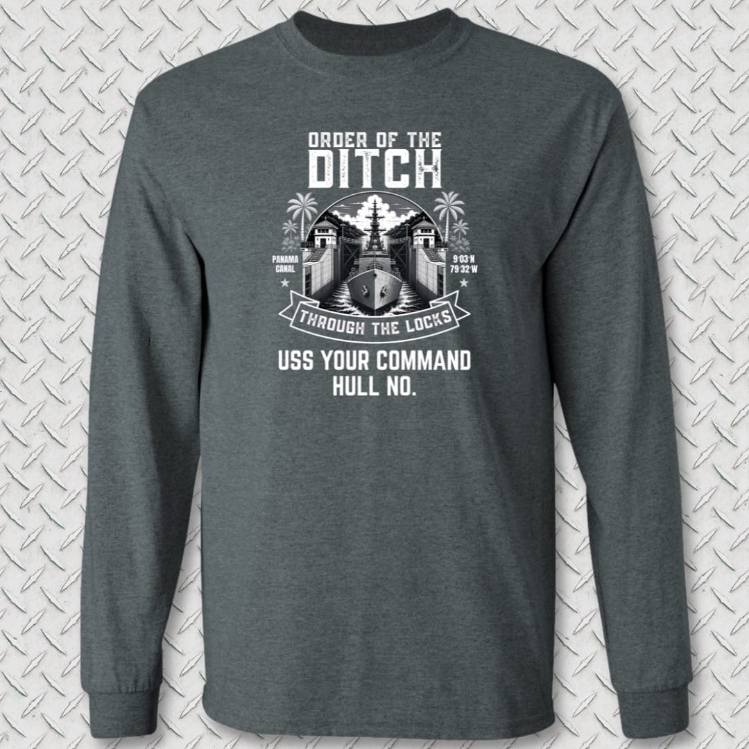 NavyHumor Long-sleeve Dark Heather / S Order of the Ditch - Add Your Command Long Sleeve Tee
