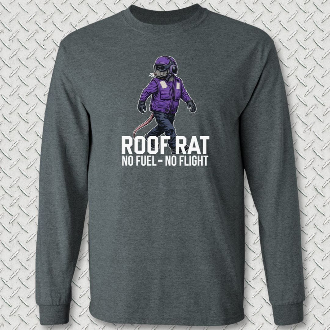 NavyHumor Long-sleeve Dark Heather / S Purple Roof Rat Long Sleeve Tee