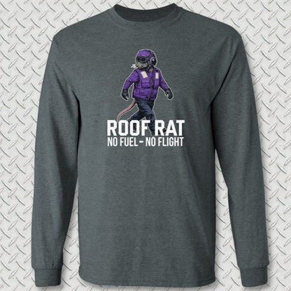 NavyHumor Long-sleeve Dark Heather / S Purple Roof Rat Long Sleeve Tee