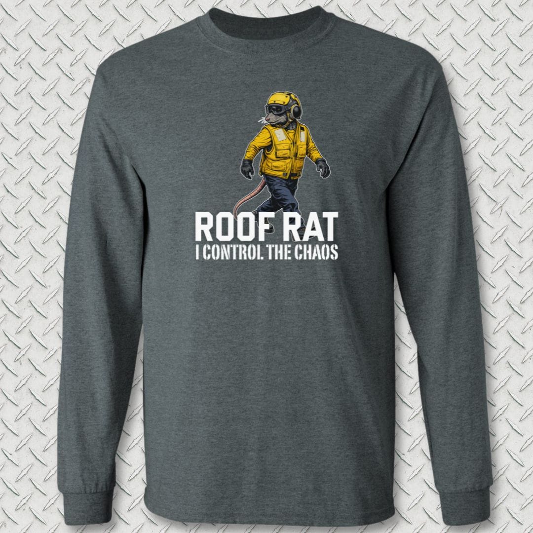 NavyHumor Long-sleeve Dark Heather / S Yellow Roof Rat Long Sleeve Tee
