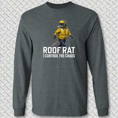 NavyHumor Long-sleeve Dark Heather / S Yellow Roof Rat Long Sleeve Tee