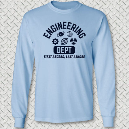 NavyHumor Long-sleeve Engineering - First Aboard Long Sleeve Tee