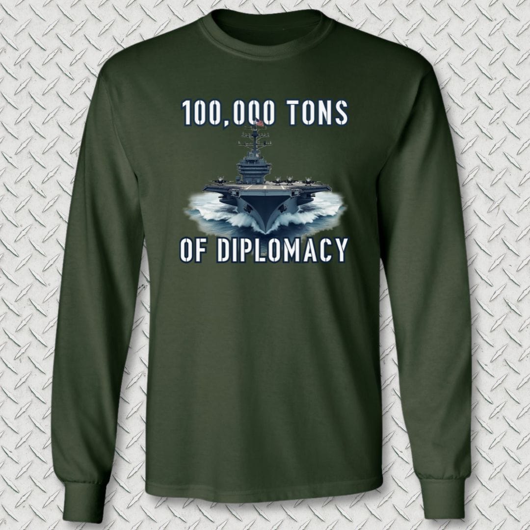 NavyHumor Long-sleeve Forest Green / M Carrier Diplomacy Long Sleeve Tee