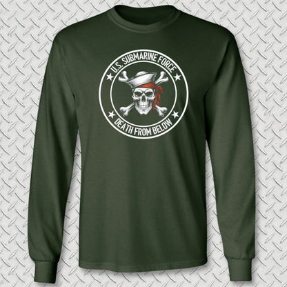 NavyHumor Long-sleeve Forest Green / M Death From Below Long Sleeve Tee