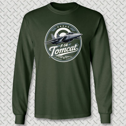 NavyHumor Long-sleeve Forest Green / M F-14 Tomcat Legendary Fighter Long Sleeve Tee