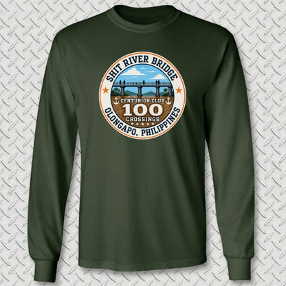 NavyHumor Long-sleeve Forest Green / M Shit River Bridge Centurion Club Long Sleeve Tee