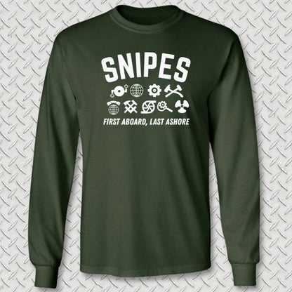 NavyHumor Long-sleeve Forest Green / M Snipes - First Aboard Long Sleeve Tee