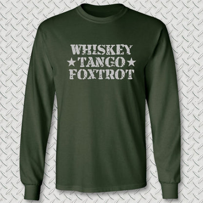 NavyHumor Long-sleeve Forest Green / M Whiskey Tango Foxtrot Long Sleeve Tee