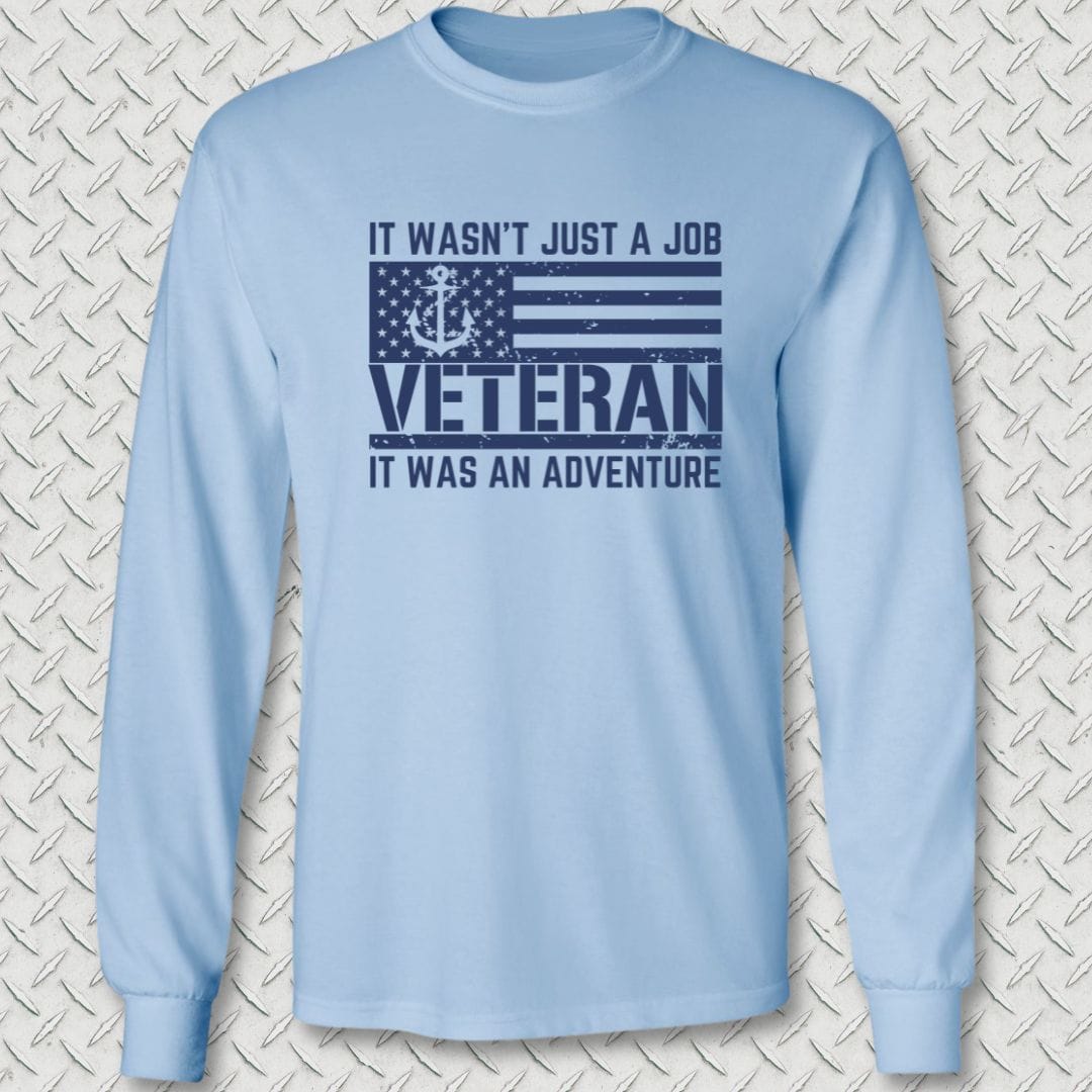NavyHumor Long-sleeve Light Blue / S Adventure Veteran Long Sleeve Tee