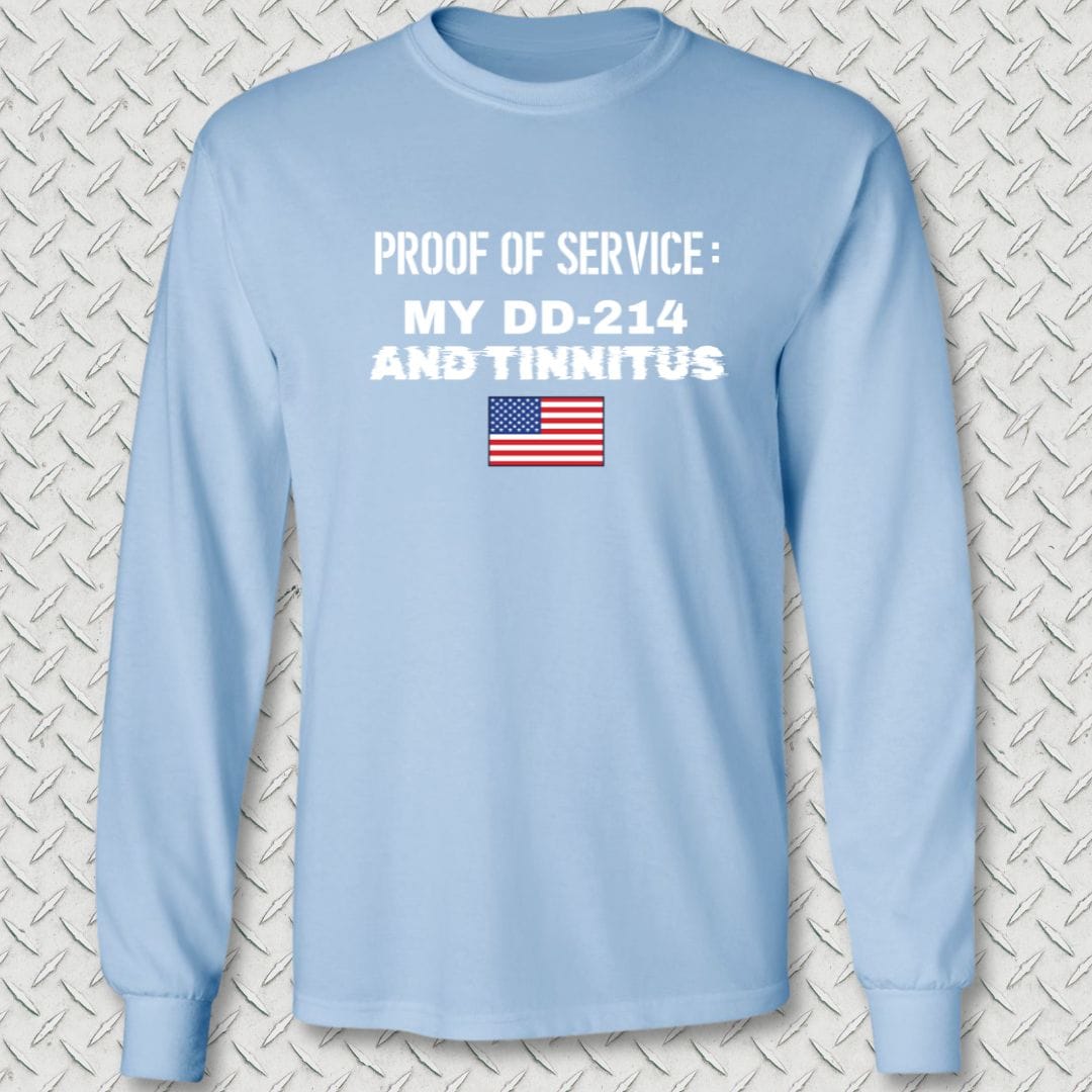 NavyHumor Long-sleeve Light Blue / S Proof of Service (Flag) Long Sleeve Tee