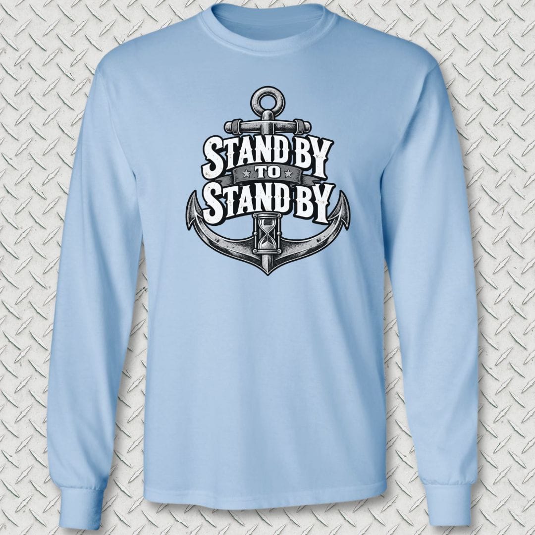 NavyHumor Long-sleeve Light Blue / S Stand By To Stand By Long Sleeve Tee
