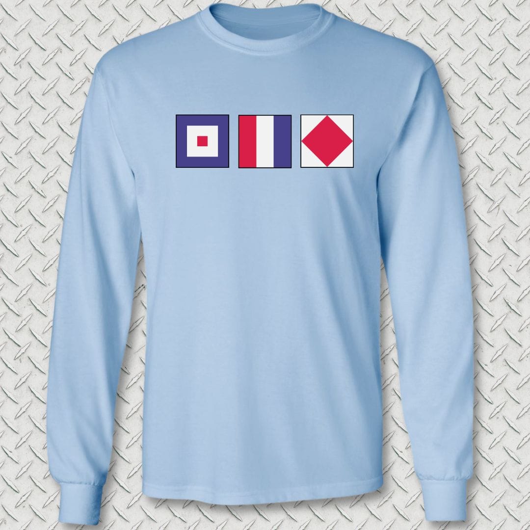 NavyHumor Long-sleeve Light Blue / S WTF Signal Flag Long Sleeve Tee