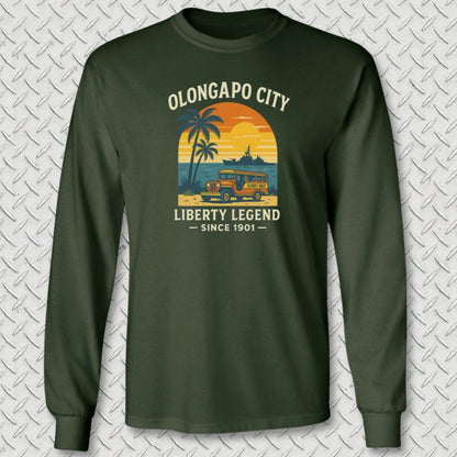 NavyHumor Long-sleeve M / Forest Green Olongapo City - Liberty Legend Long Sleeve Tee