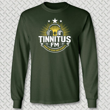 NavyHumor Long-sleeve M / Forest Green Tinnitus FM Long Sleeve Tee