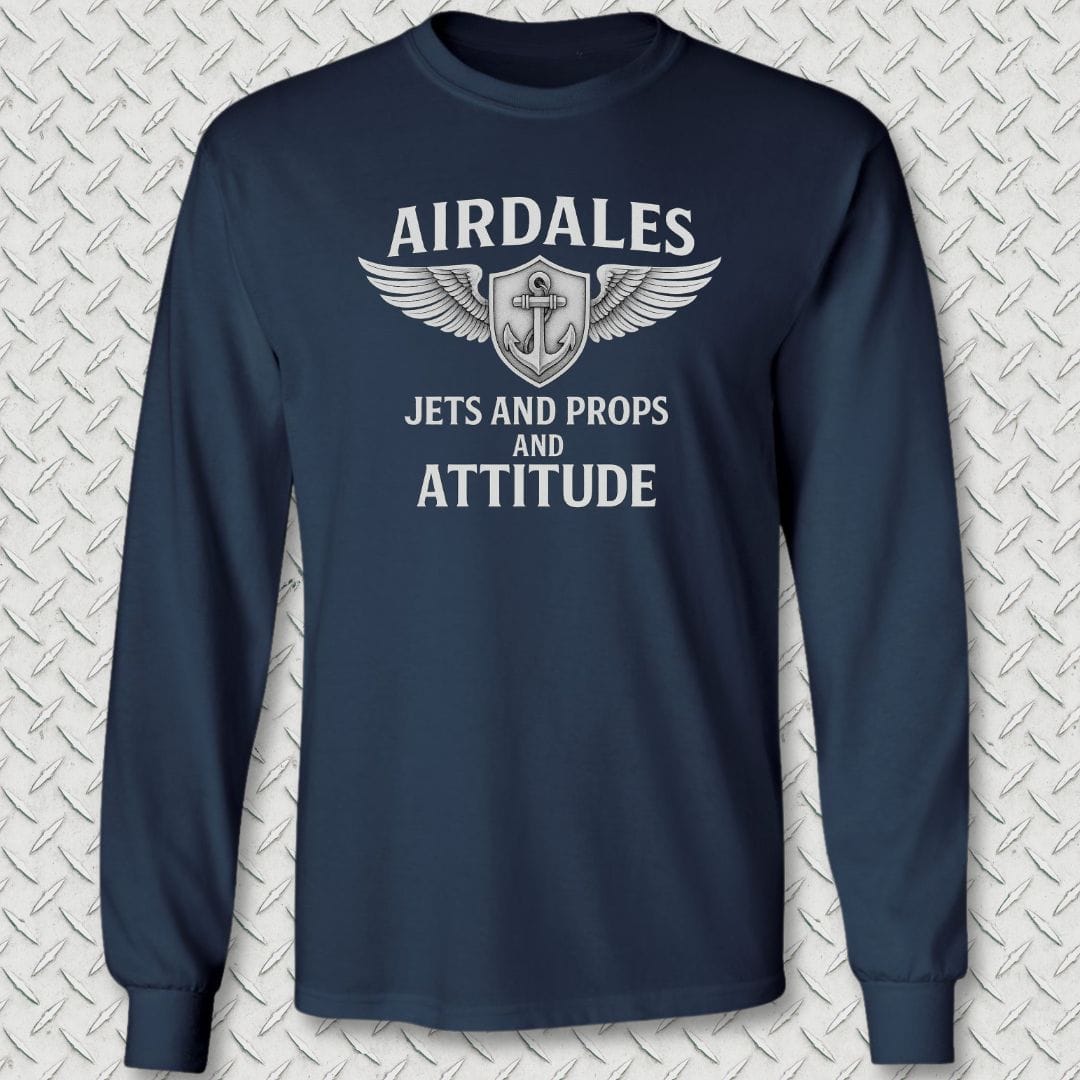 NavyHumor Long-sleeve Navy / S Airdales Attitude Long Sleeve Tee