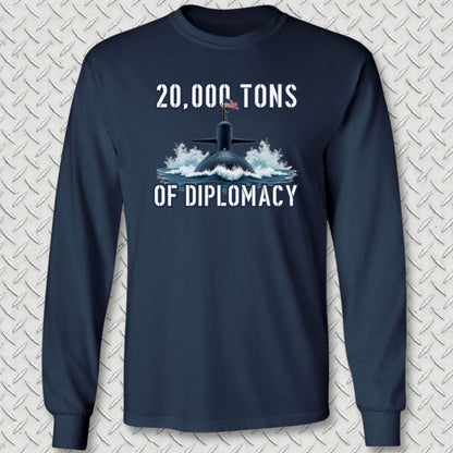 NavyHumor Long-sleeve Navy / S Ballistic Diplomacy Long Sleeve Tee