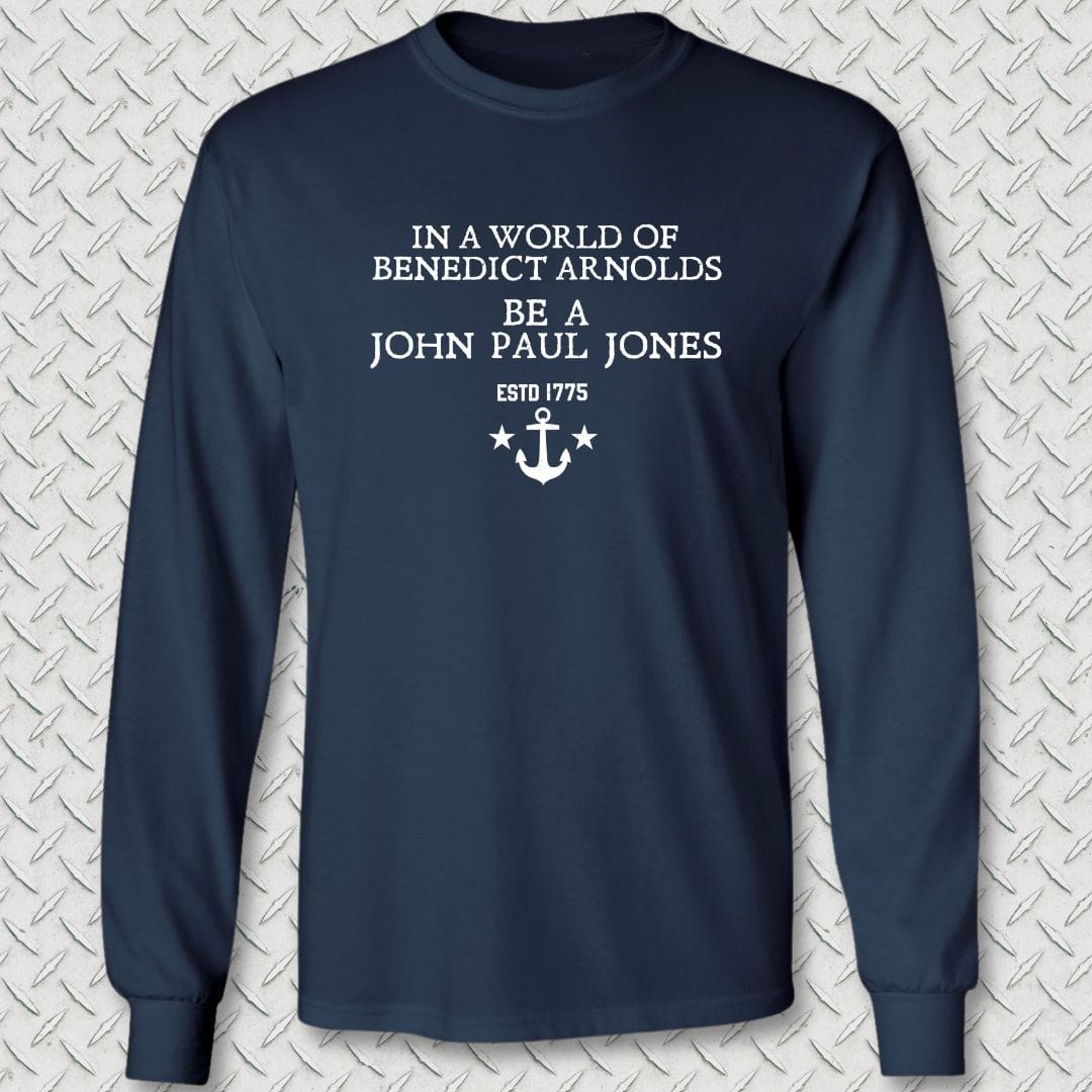 NavyHumor Long-sleeve Navy / S Be A John Paul Jones Long Sleeve Tee