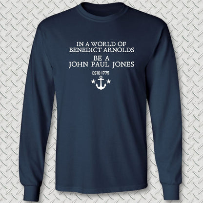 NavyHumor Long-sleeve Navy / S Be A John Paul Jones Long Sleeve Tee