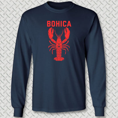 NavyHumor Long-sleeve Navy / S BOHICA Lobster Long Sleeve Tee