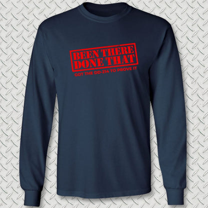 NavyHumor Long-sleeve Navy / S BTDT - Got The DD-214 Long Sleeve Tee