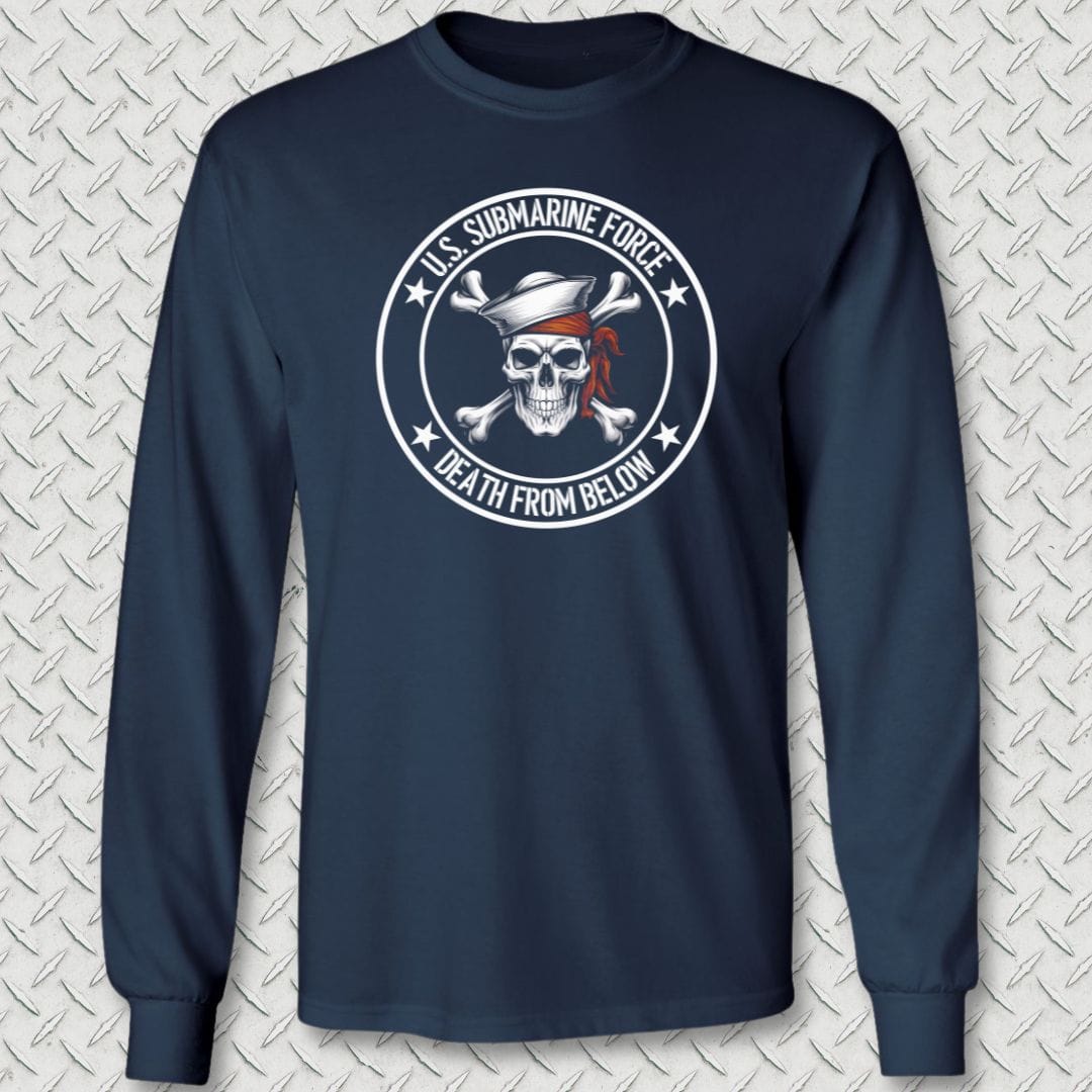 NavyHumor Long-sleeve Navy / S Death From Below Long Sleeve Tee