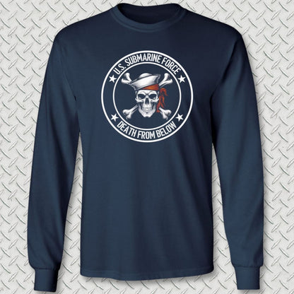 NavyHumor Long-sleeve Navy / S Death From Below Long Sleeve Tee