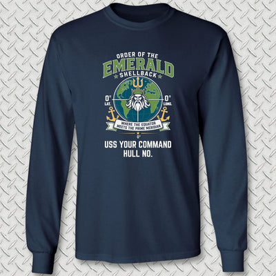 Emerald Shellback - Add Your Command Long Sleeve Tee