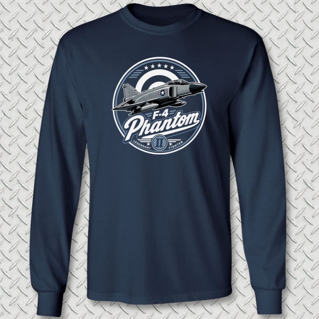 NavyHumor Long-sleeve Navy / S F-4 Phantom Legendary Fighter Long Sleeve Tee