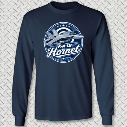 NavyHumor Long-sleeve Navy / S F/A-18 Hornet Legendary Fighter Long Sleeve Tee