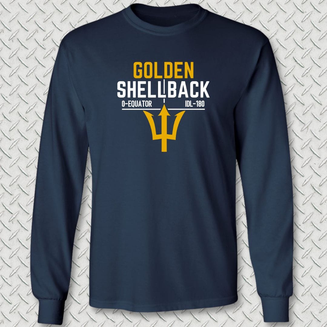 NavyHumor Long-sleeve Navy / S Golden Shellback Long Sleeve Tee