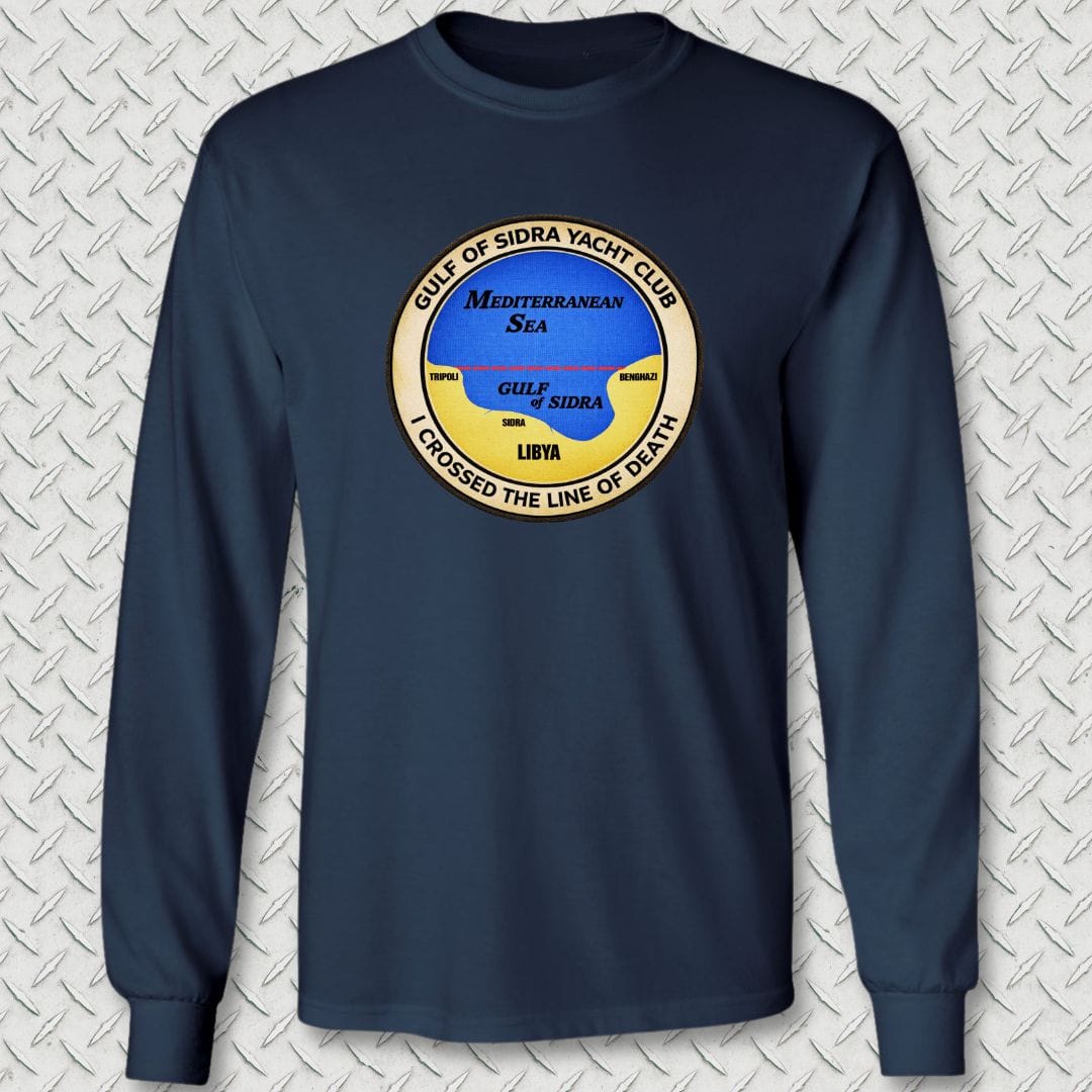 NavyHumor Long-sleeve Navy / S Gulf of Sidra Yacht Club - Line of Death Long Sleeve Tee