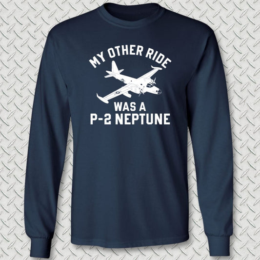 NavyHumor Long-sleeve Navy / S My Other Ride Was A P-2 Neptune Long Sleeve Tee