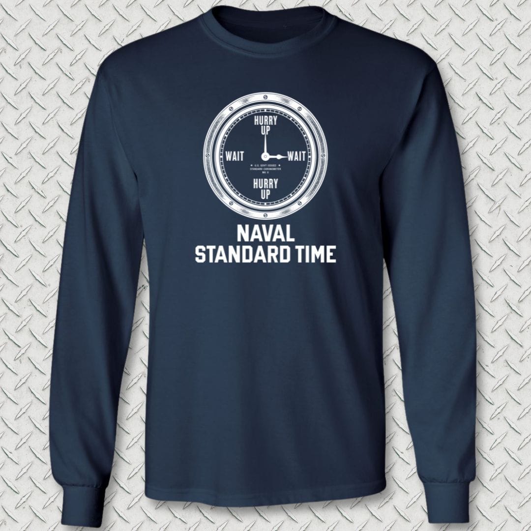 NavyHumor Long-sleeve Navy / S Naval Standard Time Long Sleeve Tee