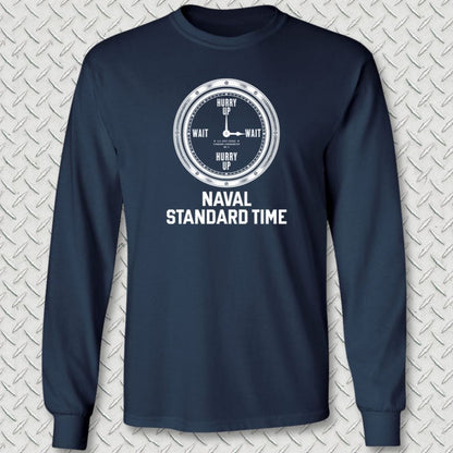 NavyHumor Long-sleeve Navy / S Naval Standard Time Long Sleeve Tee