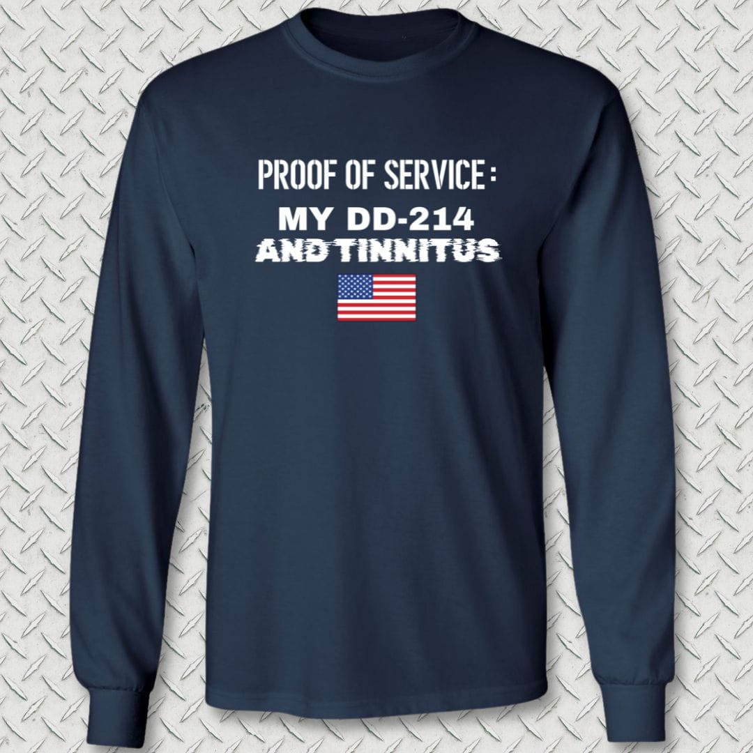 NavyHumor Long-sleeve Navy / S Proof of Service (Flag) Long Sleeve Tee