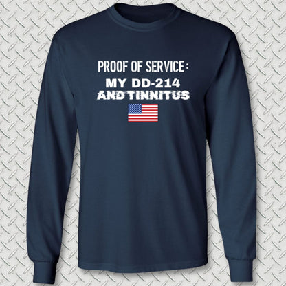 NavyHumor Long-sleeve Navy / S Proof of Service (Flag) Long Sleeve Tee