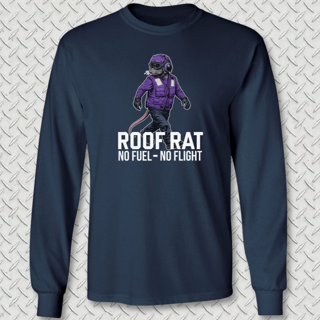 NavyHumor Long-sleeve Navy / S Purple Roof Rat Long Sleeve Tee