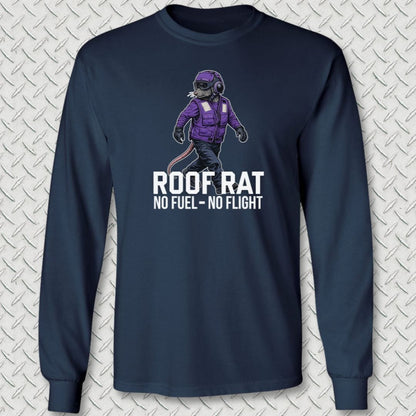 NavyHumor Long-sleeve Navy / S Purple Roof Rat Long Sleeve Tee